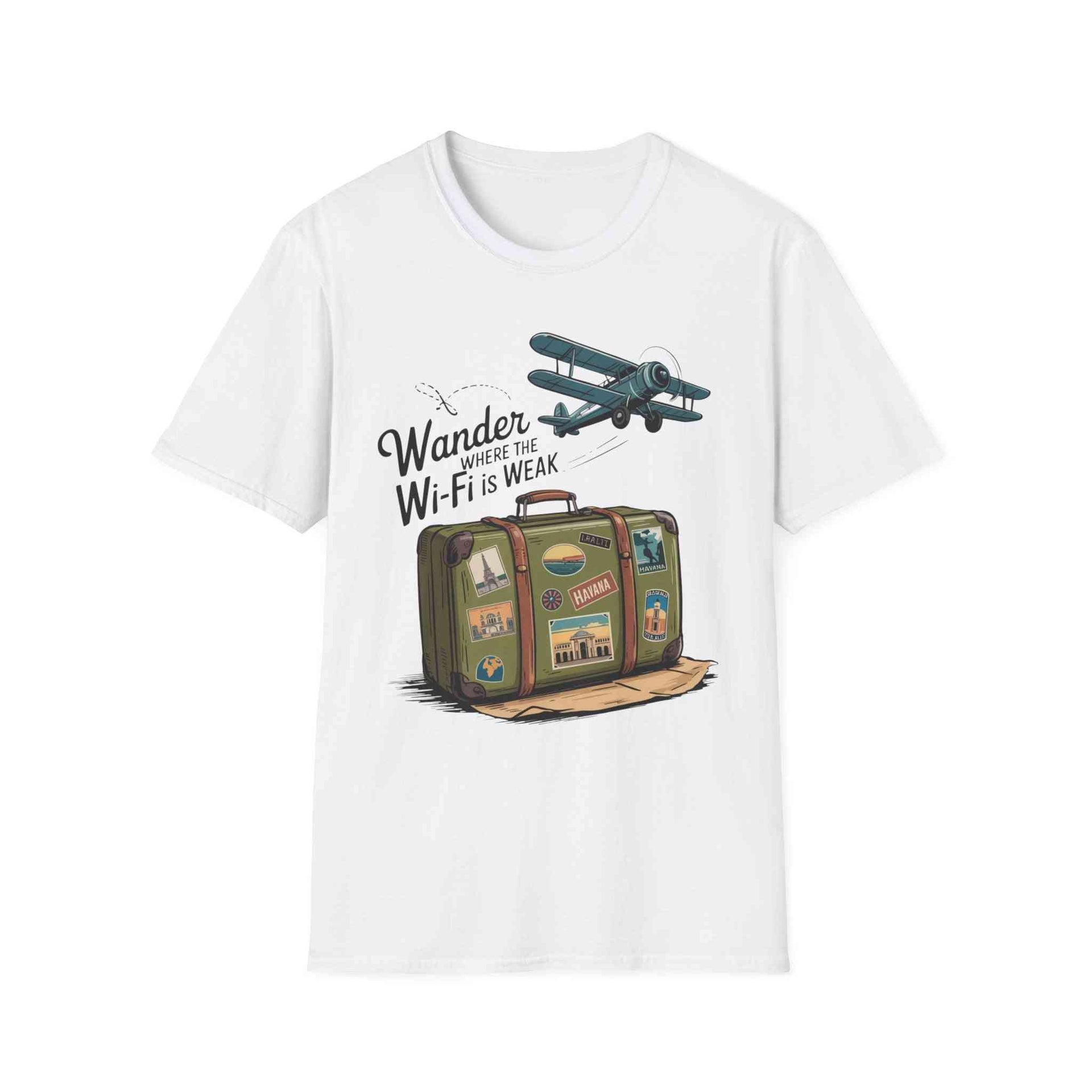Wander Where the Wi-Fi is Weak" Men’s T-Shirt - Adventure Travel Tee | WearTheTrends