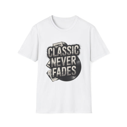 Classic Never Fades Unisex Softstyle T-Shirt - Retro Music Vibe