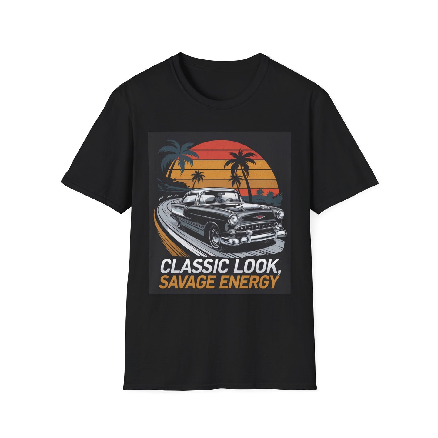 Retro Car Graphic T-Shirt - Classic Look, Savage Energy