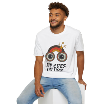 Retro Vibe 'My Eyes on You' Unisex Softstyle T-Shirt