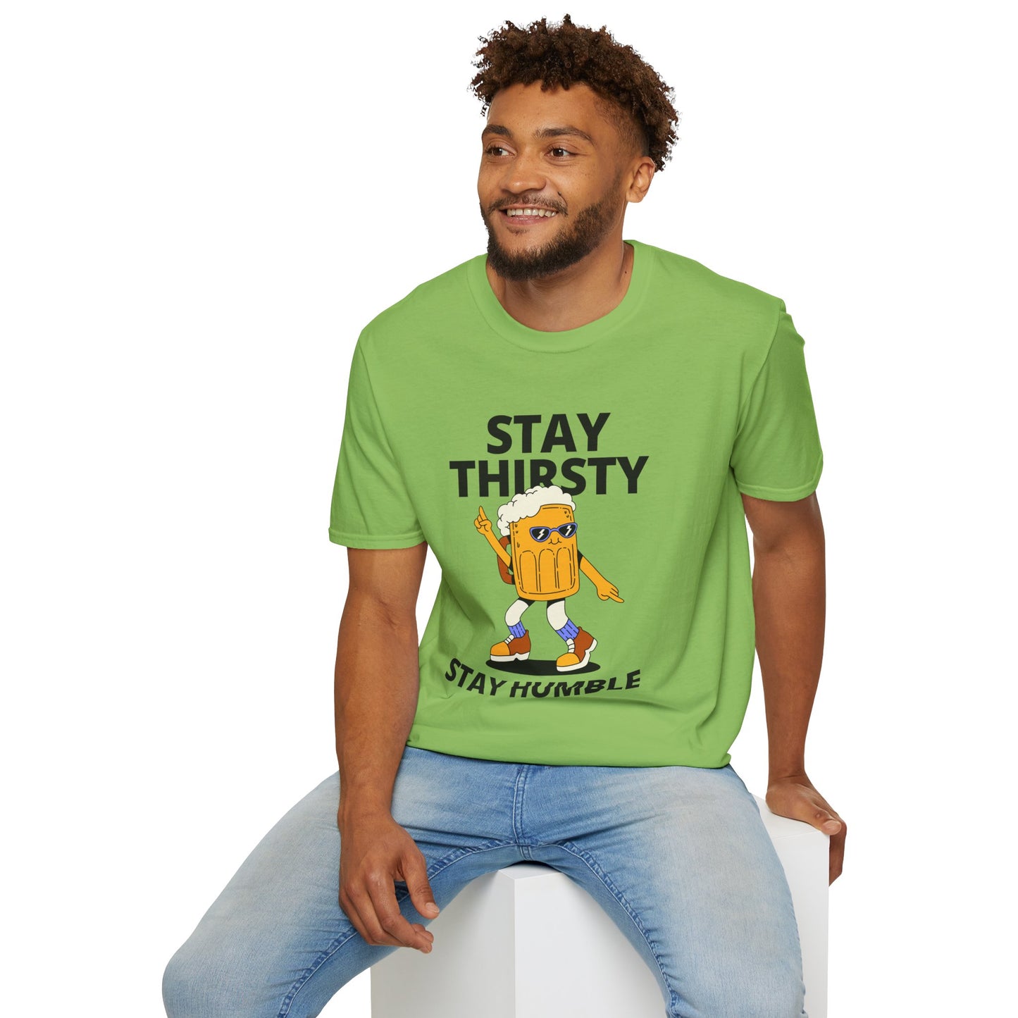 Stay Thirsty Stay Humble T-Shirt - Fun Graphic Tee for Beer Lovers