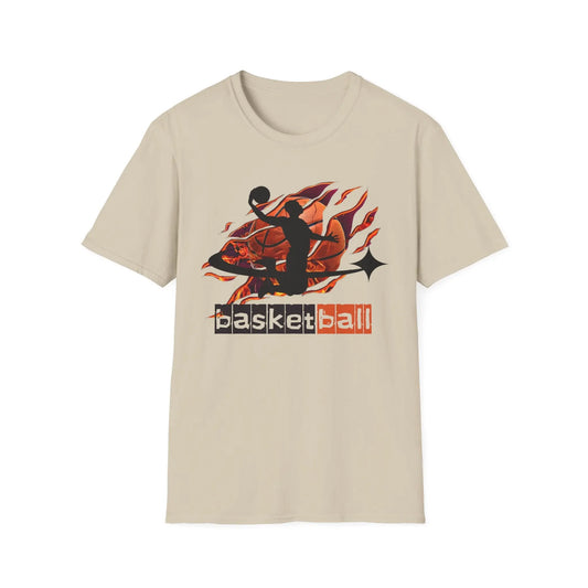 Basketball Flame Graphic T-Shirt Printify