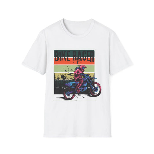 Bike Racer T-Shirt - Vintage Motocross Graphic Printify