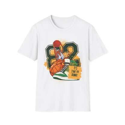 Softstyle Basketball T-Shirt - It's Time to Dunk Printify