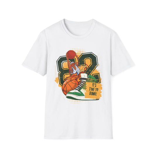 Softstyle Basketball T-Shirt - It's Time to Dunk Printify